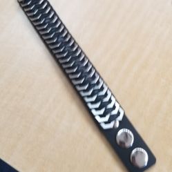 Bracelet Stainless Steel And Leather