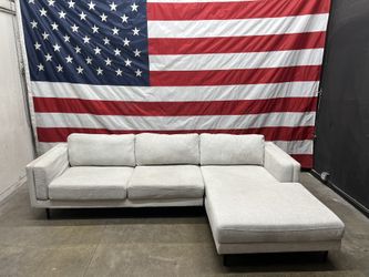 Free Delivery - Grey Modern 2 Piece Living Spaces Sectional Couch