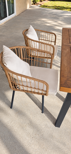 Two Wicker Patio Armchairs - $60 for the Pair