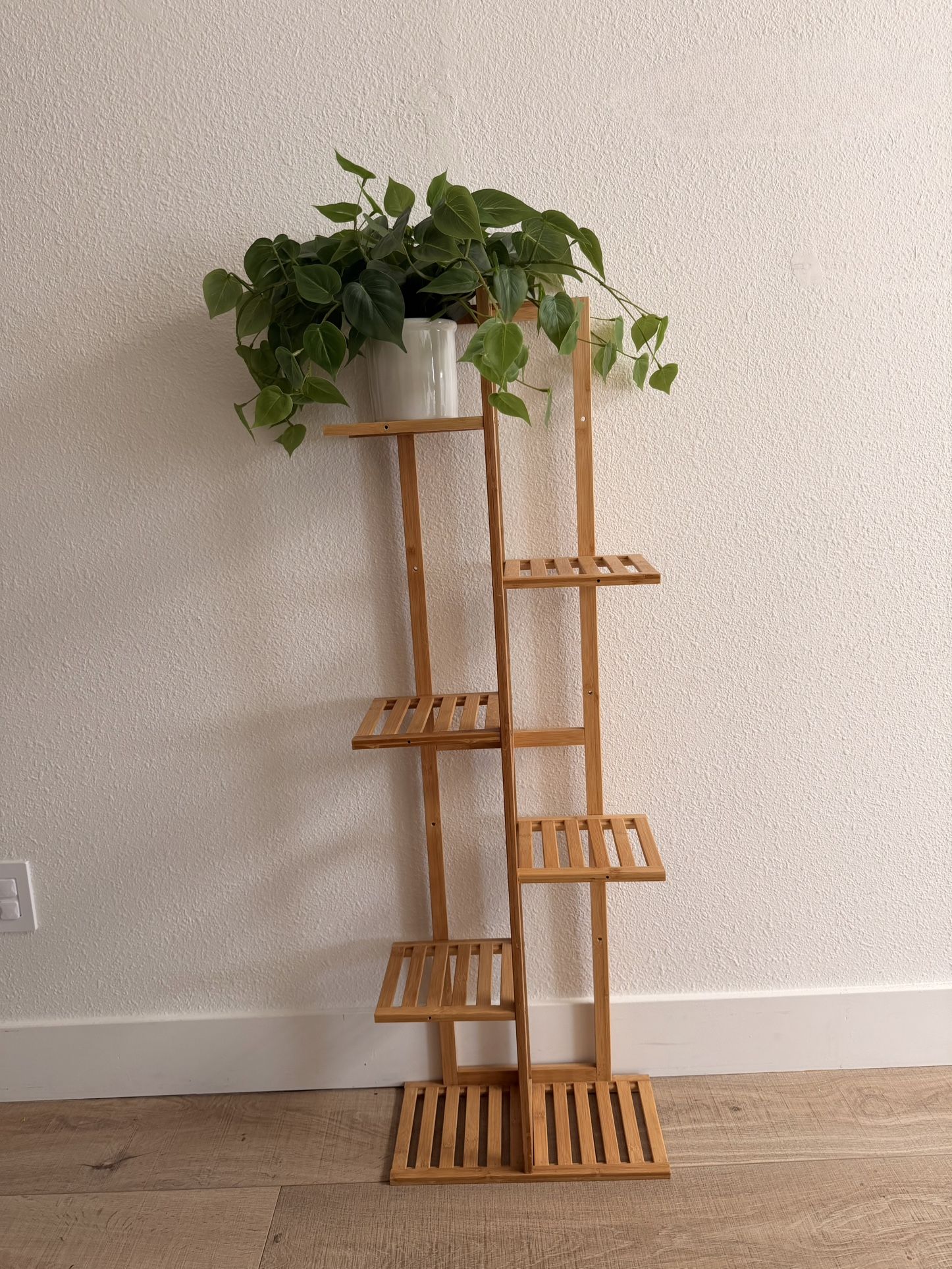 Bamboo 5 Tier Plant Stand Shelf