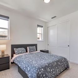 Queen Bed Frame + Queen Mattress