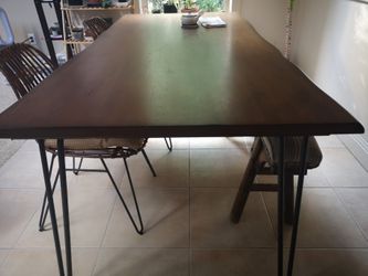 Solid wood dining table & 2 chairs