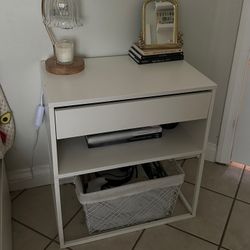 White Bedside Table