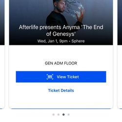 1/1 sphere afterlife floor ticket