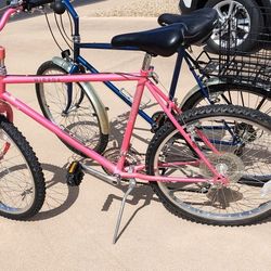 Pair Of 1980's Schwinn Bicycles. Pink One Is A mirada 