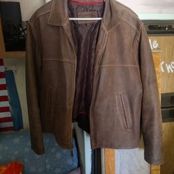 St Johns Bay Genuine Leather Coat