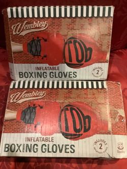 Wembley Inflatable Boxing Gloves – 2 Boxes