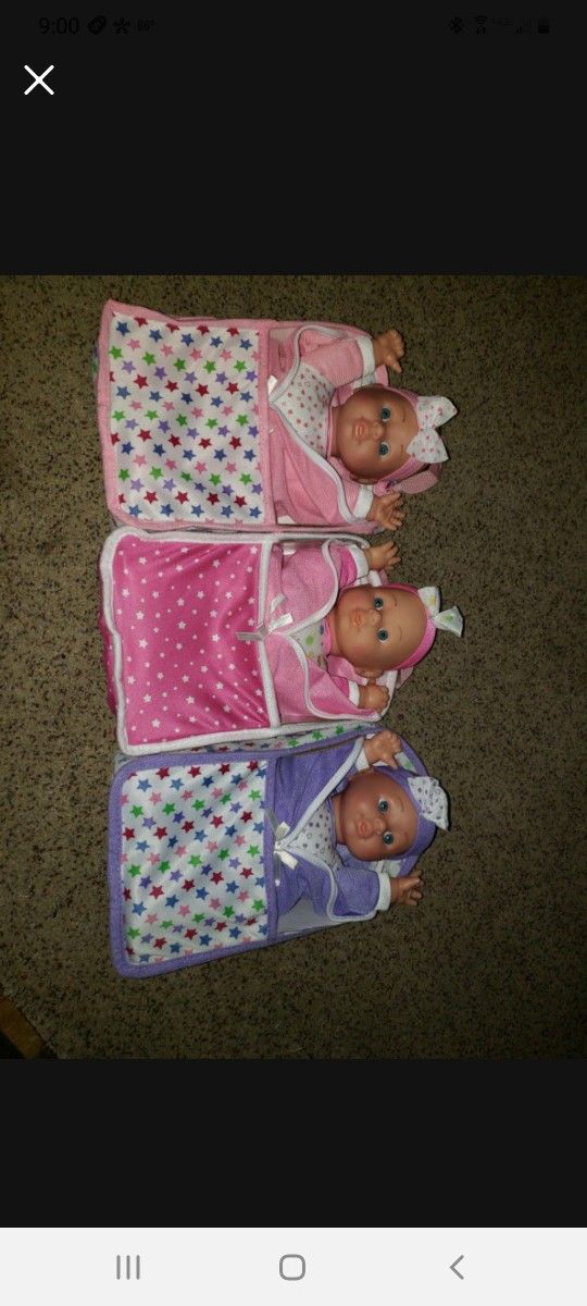💖NEW 3 BABY DOLLS. GREAT FOR CHILDREN OF ALL AGES. . $10 EA OR $25 FOR ALL 3