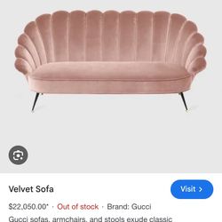 Pink Gucci Velvet Sofa 