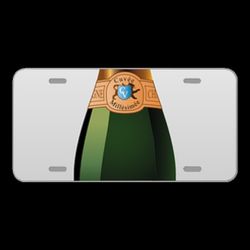License Plate Novelty Car Front Champagne Bottle Drink Beverage