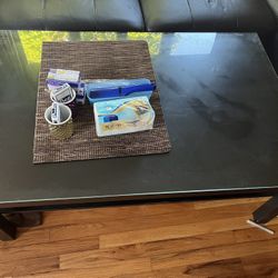 Black Coffee Table With Glass 
