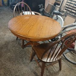 Oak table and chairs