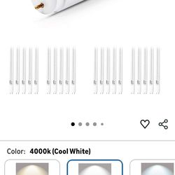 PARMIDA 20-Pack LED T8 Hybrid Type A+B Light Tube, 4FT, 18W (40W Replacement), Clear Cover, Single-End OR Dual-End Powered, 4000K (Cool White), 2200lm