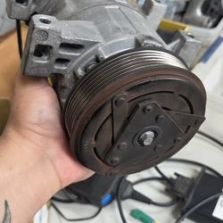 A/C Compressor With Clutch. 