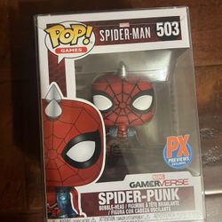 Funko Pop! Spider-Punk #503 – Gamerverse PX Exclusive (Custom Webline Details)