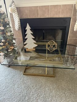 Square Glass Table. 