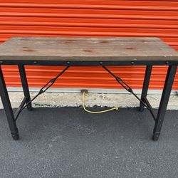 #47 Steve Silver Jersey Industrial Console Table Antique Tobacco Brown
