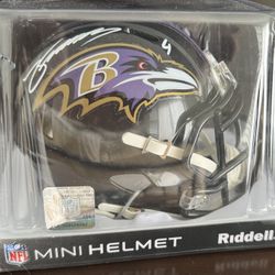 Zay Flowers Autographed Mini Helmet