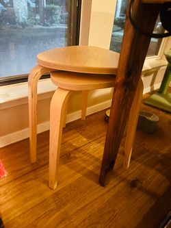IKEA birch stools