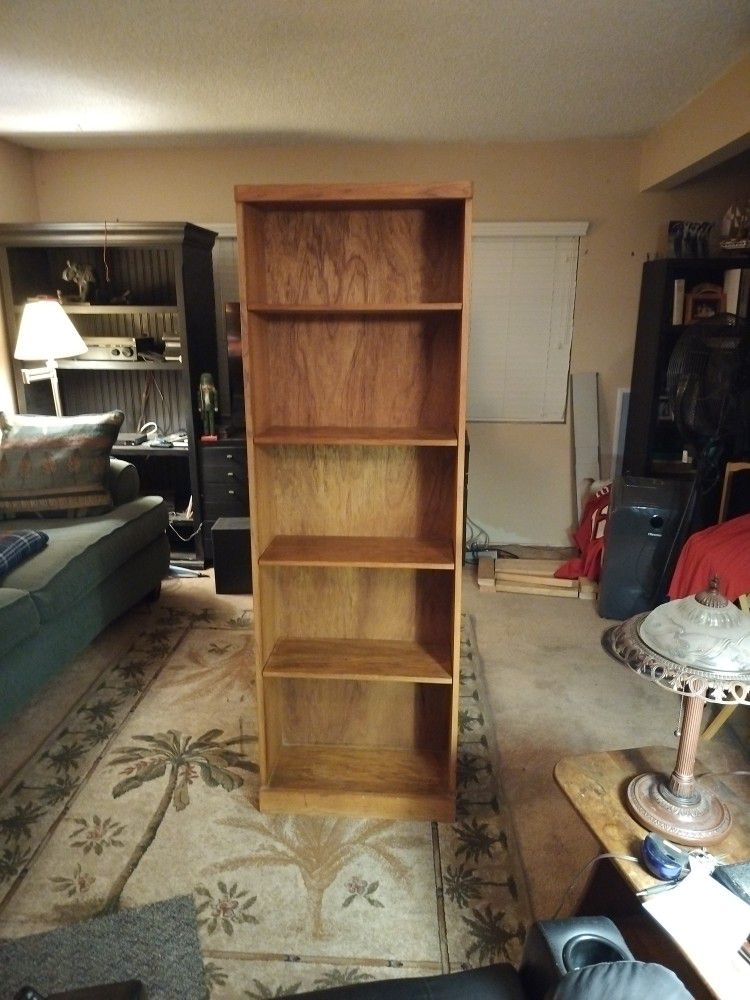 Bookcase Solid Wood Oak