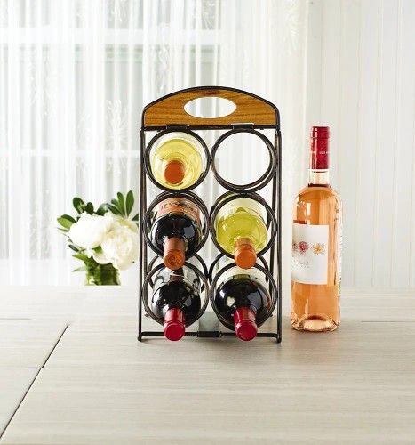 NIB Foldable Metal Wine Rack
