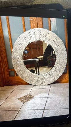 Howaed Ellott Collection Silver Framed Mirror