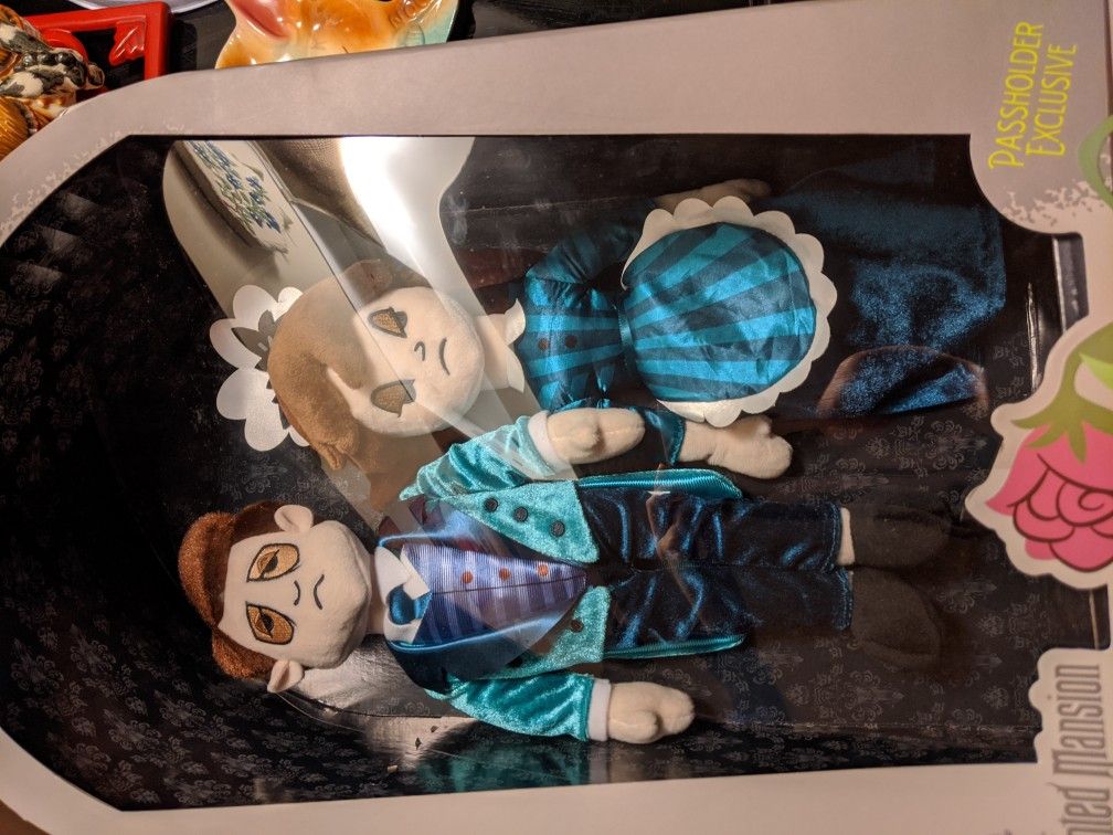 Disney Parks Plush Set Haunted Mansion Ghost Hosts Annual Passholder
