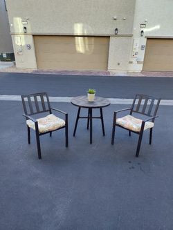 3-Piece Patio Bistro Set with Cushions - FREE DELIVERY π