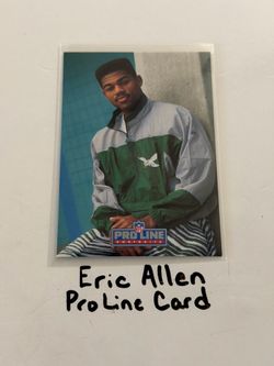 Eric Allen Philadelphia Eagles Hall of Fame CB Pro Line Card.