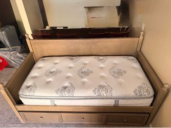 Twin Size Bed with Pull Out Mattress Space