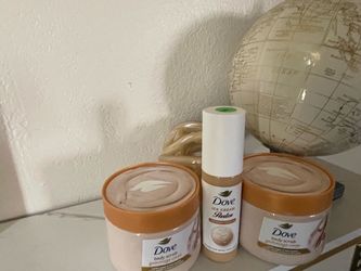 Dove Body Scrub and Body Mist Set