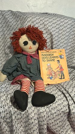 Raggedy Ann Doll With book