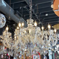 Luxury Crystal Chandelier Dimmable Adjustable Chrome 18 Lights 