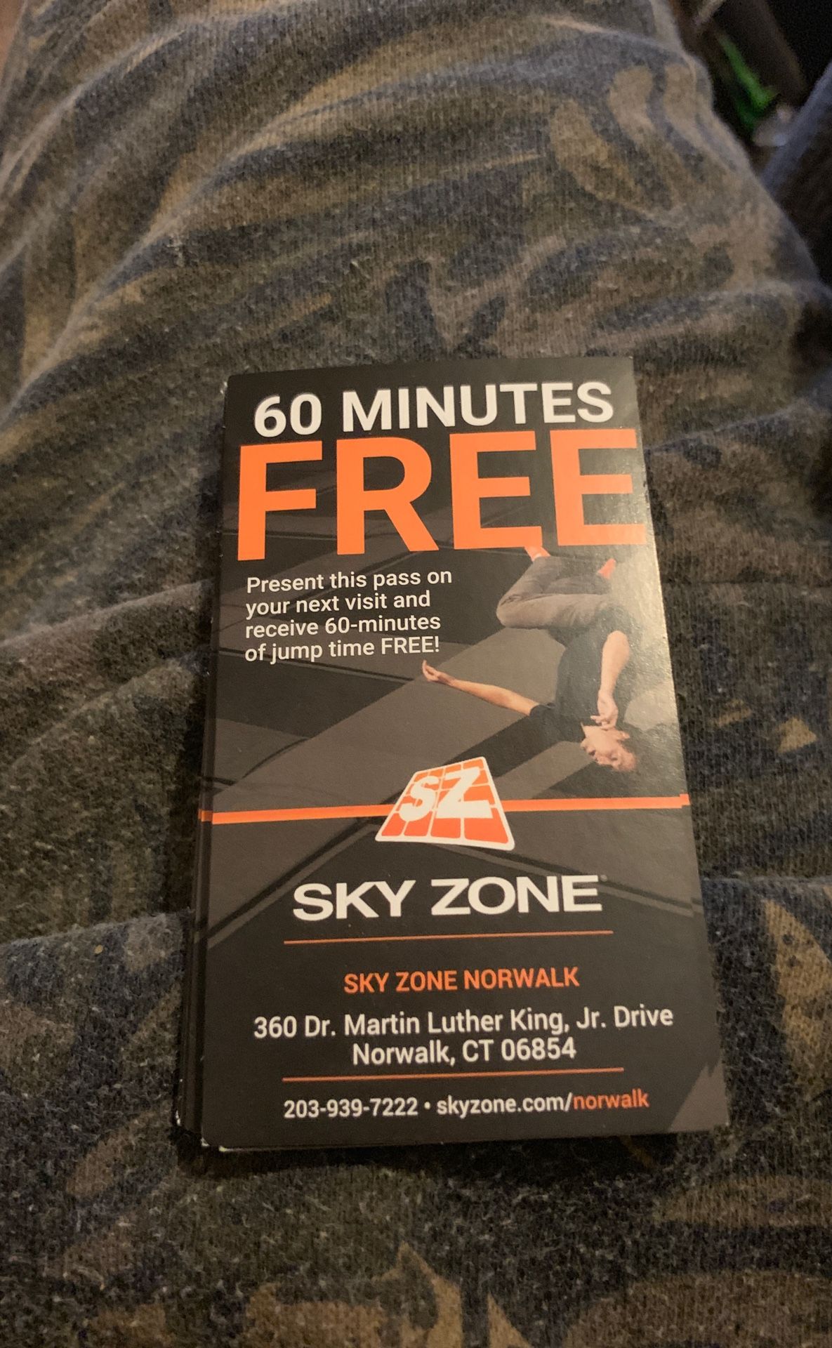 Hour Passes For Skyzone/$5 Each