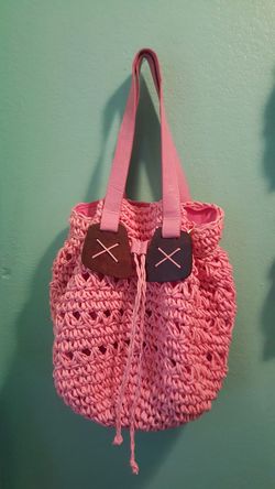 cute pink summer tote bag..large size...like new!