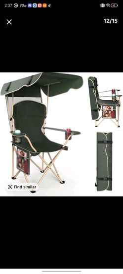 Oversized Camping Chair with Canopy
