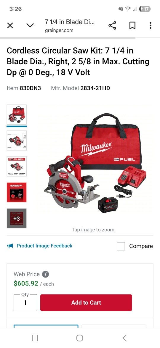 Milwaukee Circular Saw (BRAND NEW)