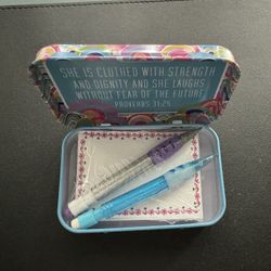 Prayer Box Brand New Christian Woman gift “Give It To God” Metal Paper/Pens