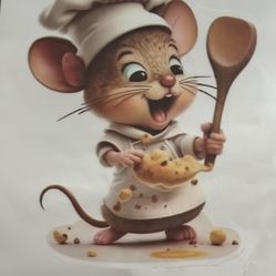 Chef Mouse With Spoon Vinyl Decal