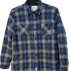 NEW Weatherproof Blue Plaid Lined Shirt Jacket Mens Sz Large NWT
