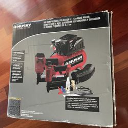 Husky 2 Gallons Compressor With Brad Nailer And Pin Nailer Brand New In Box