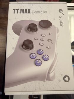 GuliKit TT MAX Wireless Controller (Gray)-720° TMR Joystick, 950mAh For PC, Android, iOS, Switch 1/2, Switch Wake-Up Function and 4 Detachable Metal B