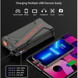 Car or motorcycle battery jumpstart