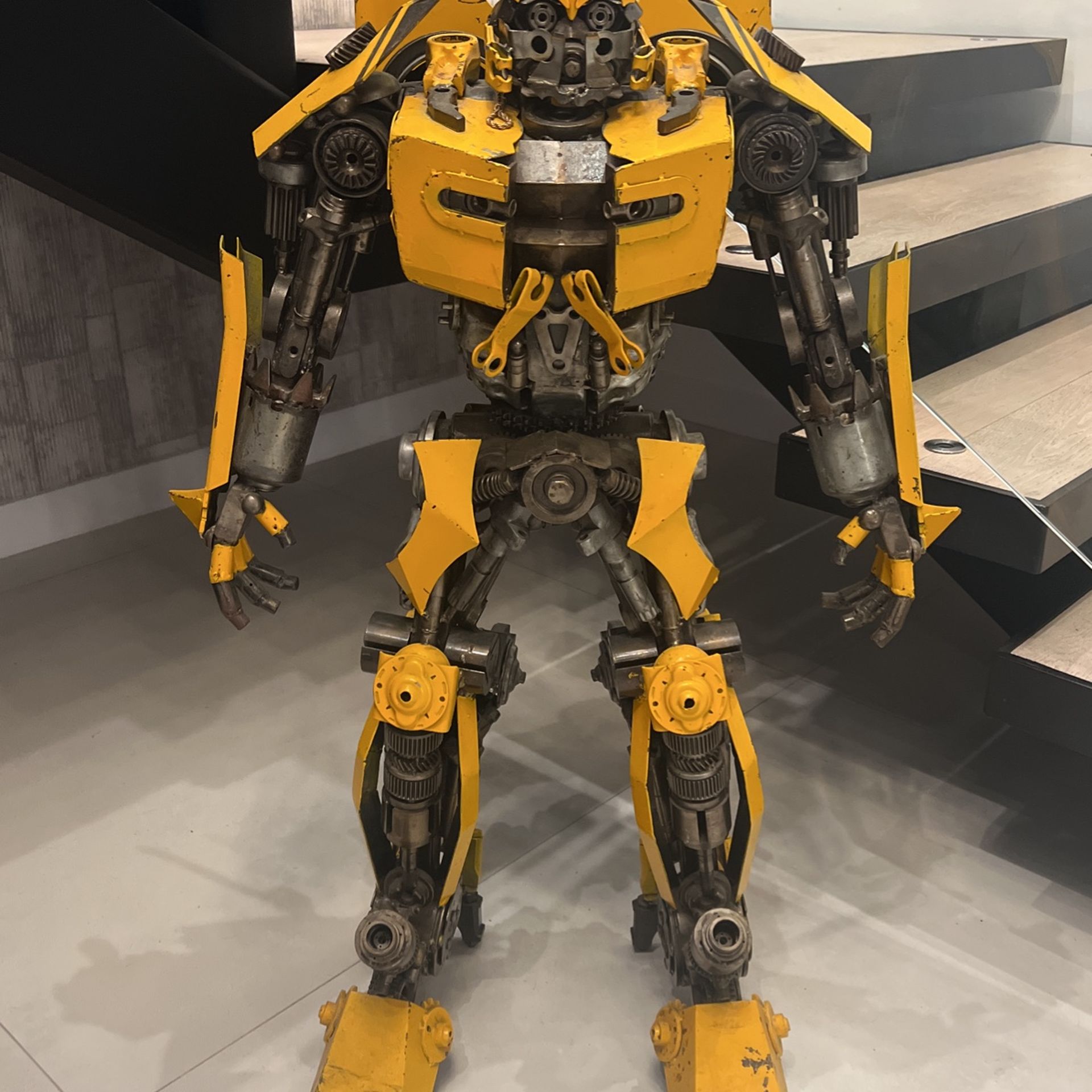 4 foot all metal bumble bee statue
