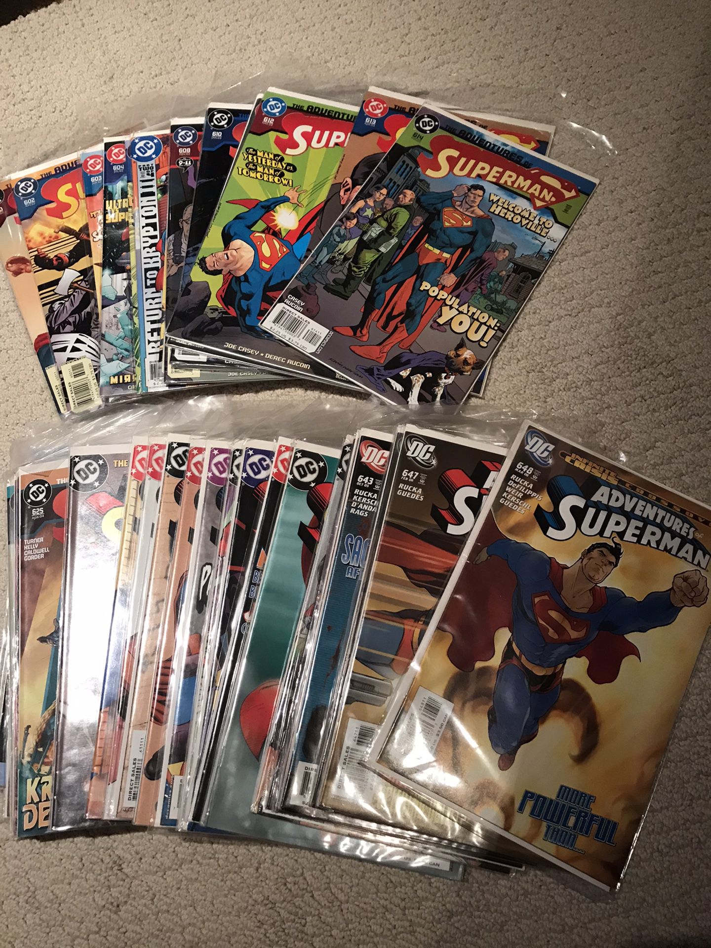 Adventures of Superman comic book lot