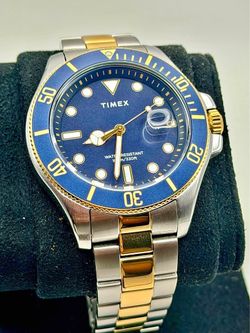 Timex Harborside Coast 43mm Two-Tone Blue Dial TW2V42000