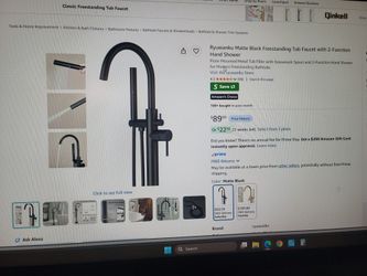Ryuwanku Matte Black Freestanding Tub Faucet