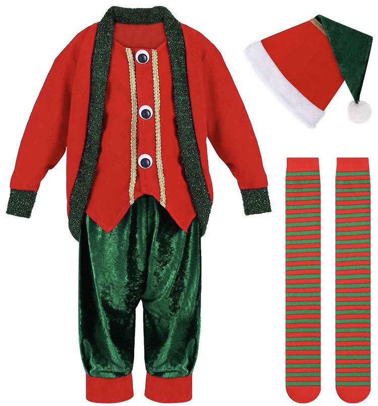 New in Bag Christmas Elf Costume for Kids 3-5Y