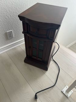 Wood Nightstand / End table w/ Charging Station (Outlet + USB) – Costco