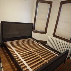 Crate &  Barrel Queen Bed Frame 